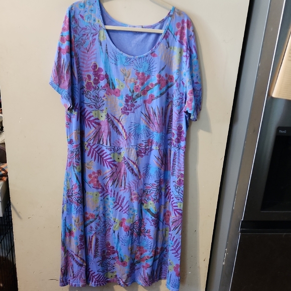 Fresh Produce Purple and Blue Scoop Neck  Dress - Picture 1 of 7